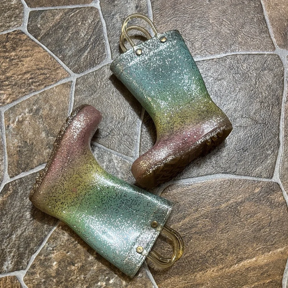 Glittery Multicolor Rain Boots